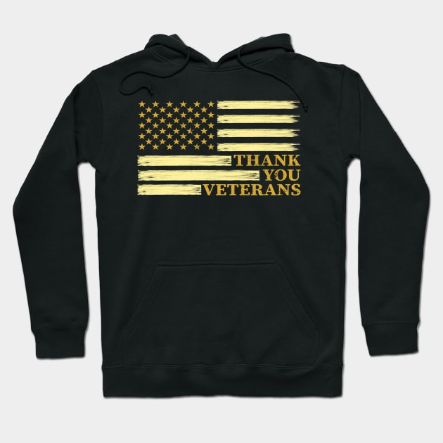 Thank You Veterans Hoodie by RockyDesigns